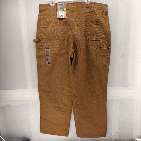 Carhartt Original Fit Duck Flannel Lined Work Dungaree Mens Pants Mens Sz 42x30 - Picture 2 of 7